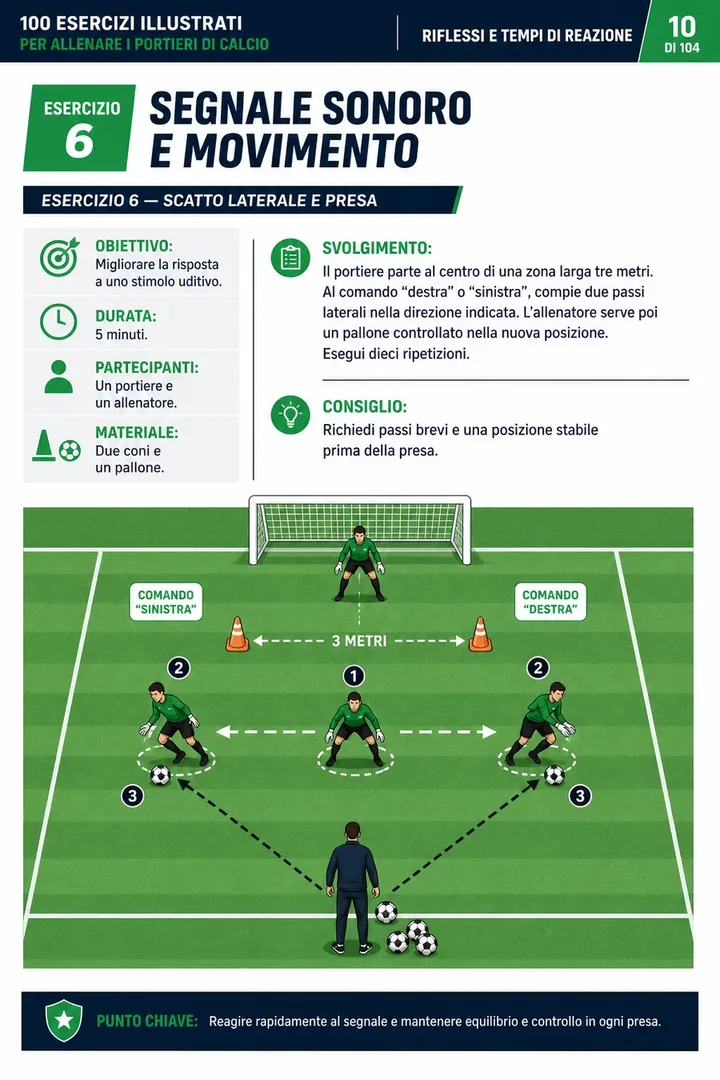 Pagina della guida di 100 esercizi illustrati per allenare i portieri di calcio 6